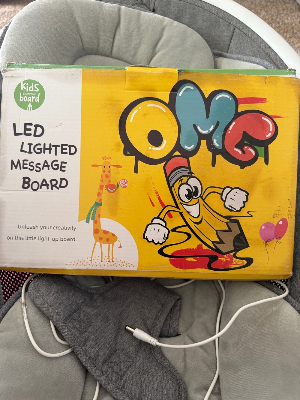 LED Lighted Message Board - Blue/White